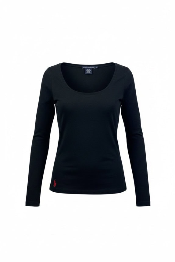 RALPH LAUREN SPORT ΜΑΚΡΥΜΑΝΙΚΗ ΜΠΛΟΥΖΑ MINIMAL ΜΑΥΡΟ ΓΥΝΑΙΚΕΙΟ PRE OWNED S