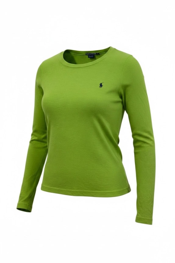 RALPH LAUREN SPORT ΜΑΚΡΥΜΑΝΙΚΗ ΜΠΛΟΥΖΑ MINIMAL ΠΡΑΣΙΝΟ ΓΥΝΑΙΚΕΙΟ PRE OWNED L