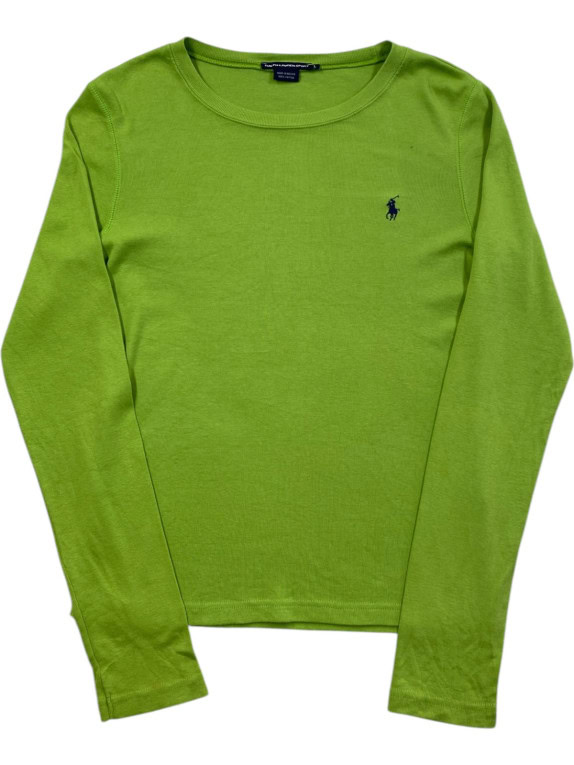 RALPH LAUREN SPORT ΜΑΚΡΥΜΑΝΙΚΗ ΜΠΛΟΥΖΑ MINIMAL ΠΡΑΣΙΝΟ ΓΥΝΑΙΚΕΙΟ PRE OWNED L