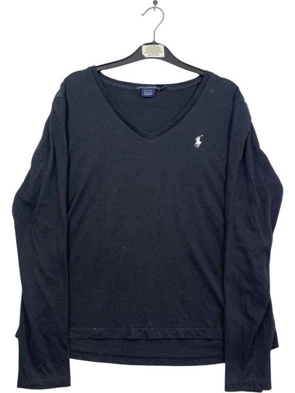 RALPH LAUREN SPORT MAGLIA MINIMAL NERO DONNA PRE OWNED