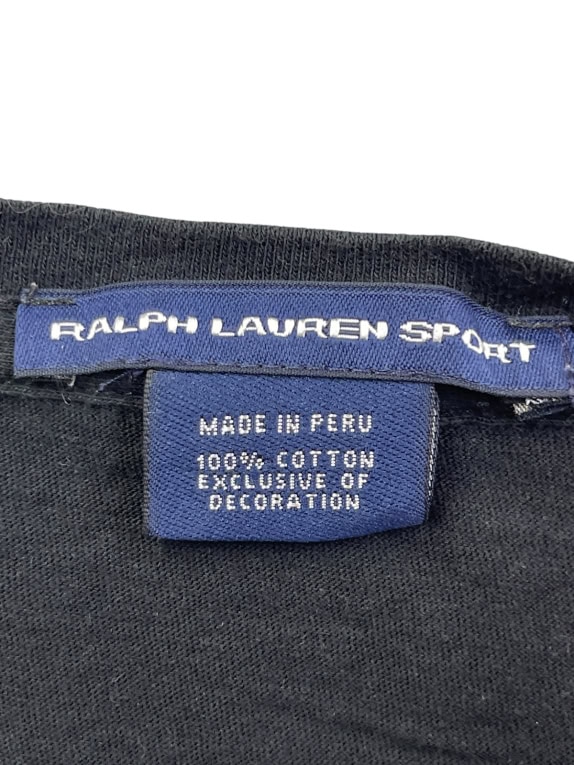 RALPH LAUREN SPORT MAGLIA MINIMAL NERO DONNA PRE OWNED
