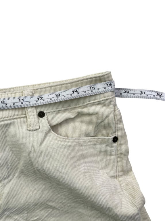 RALPH LAUREN SPORT PANTALONI IN VELLUTO A COSTE CLASSIC CREMA DONNA PRE OWNED M
