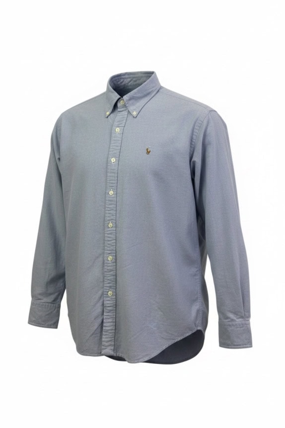 RALPH LAUREN SPORT CAMICIA OXFORD CLASSIC AZZURRA DONNA PRE OWNED L