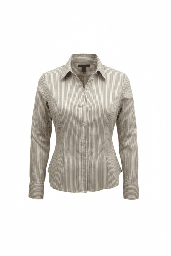 RALPH LAUREN SPORT Πουκάμισο Western Vintage Ριγέ Μπεζ/Ταμπά Γυναικείο S