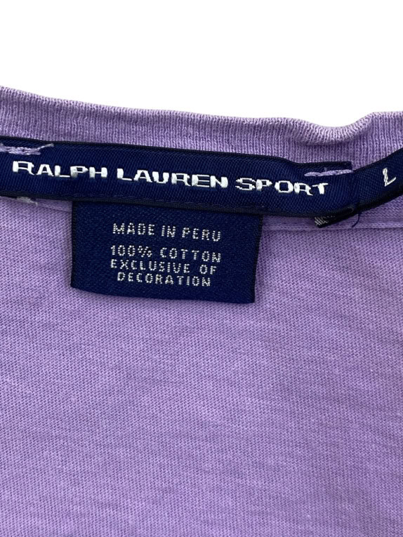 RALPH LAUREN SPORT T SHIRT MINIMAL LILAC WOMEN PRE OWNED L