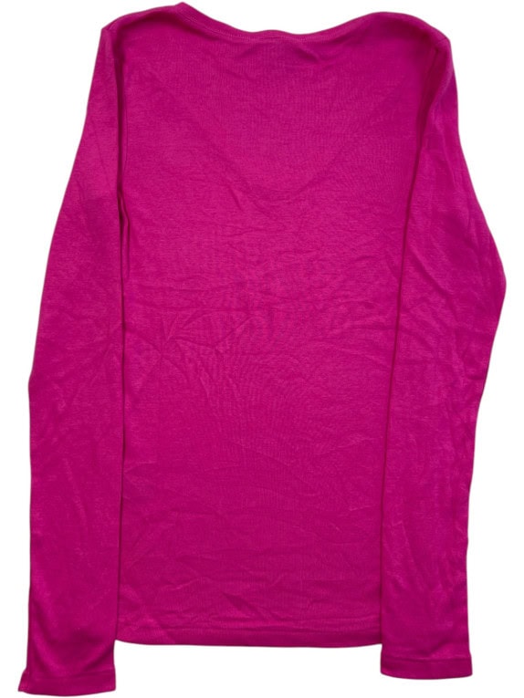 RALPH LAUREN SPORT V NECK ΜΑΚΡΥΜΑΝΙΚΗ ΜΠΛΟΥΖΑ MINIMAL ΦΟΥΞΙΑ ΓΥΝΑΙΚΕΙΟ PRE OWNED S