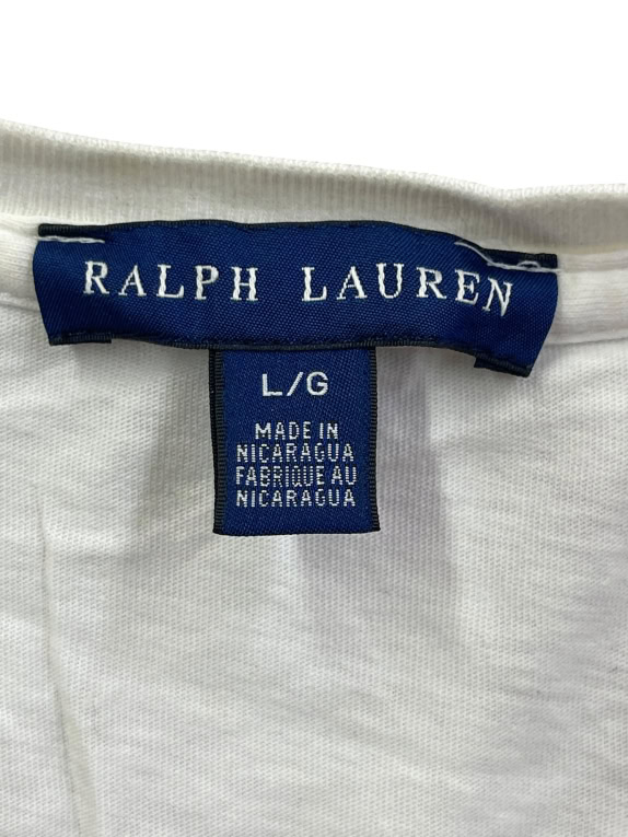 Ralph Lauren T-Shirt con logo bianca unisex L