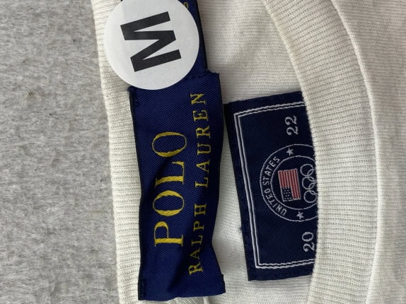RALPH LAUREN T SHIRT TEAM USA BIANCO UNISEX PRE OWNED M