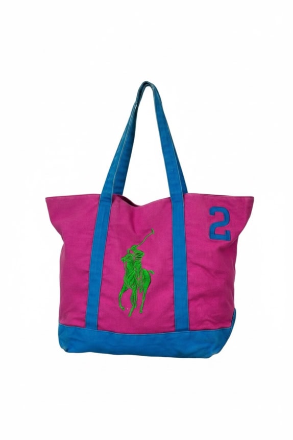 RALPH LAUREN TOTE BAG Y2K PINK UNISEX PRE OWNED