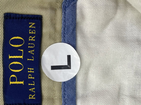 RALPH LAUREN SHORTS CHINO MINIMAL BEIGE UOMO PRE OWNED L