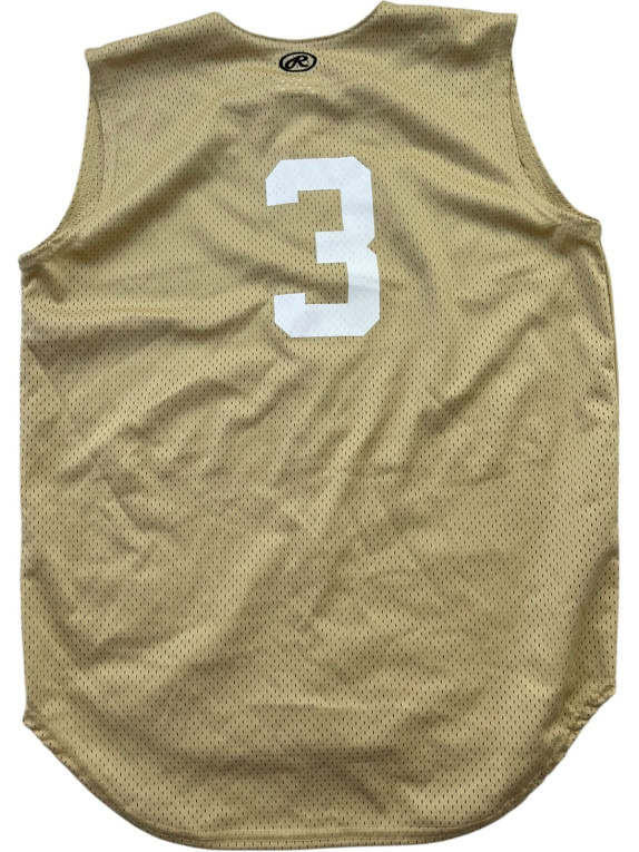 RAWLINGS BASEBALL JERSEY ATHLETIC BEIGE MENS PRE OWNED L