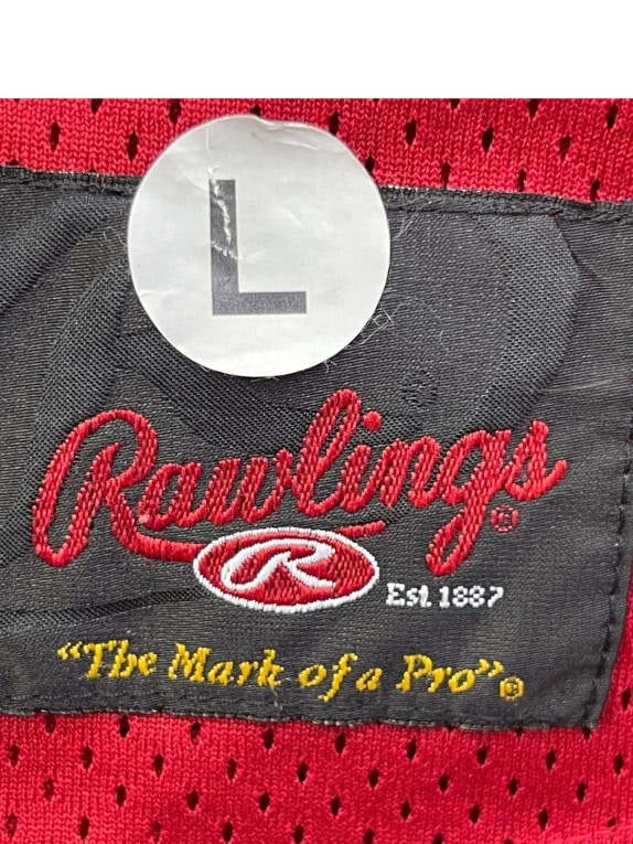 RAWLINGS JERSEY VINTAGE ROSSO UOMO PRE OWNED L