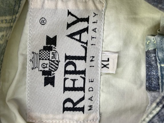 1990S REPLAY ΠΟΥΚΑΜΙΣΟ GRAPHIC ΠΡΑΣΙΝΟ ΑΝΤΡΙΚΟ PRE OWNED XL