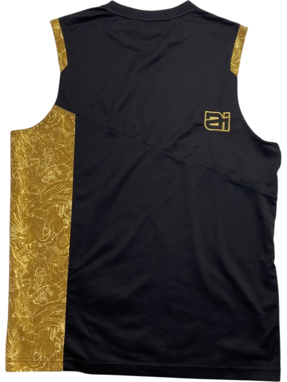 REEBOK PERFORMANCE TANK TOP BLACK/GOLD UNISEX L pre-owned