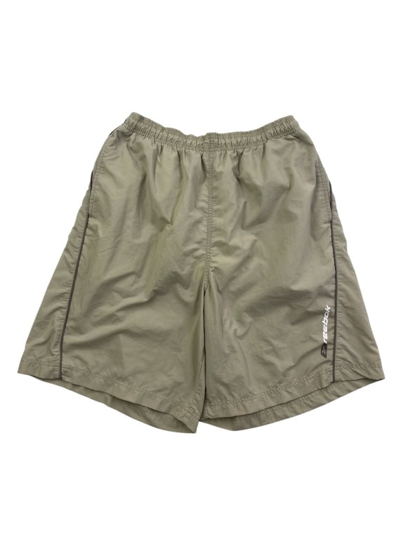 REEBOK Bermuda sportivi vintage con logo color oliva unisex XL