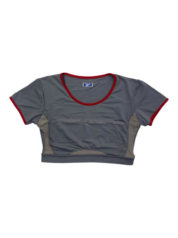 REEBOK ΑΘΛΗΤΙΚΟ ΚΟΝΤΟΜAΝΙΚΟ ΜΠΟΥΣΤΑΚΙ CROP TOP ΜΕ ΔΙΧΤΥ ΓΚΡΙ ΓΥΝΑΙΚΕΙΟ L