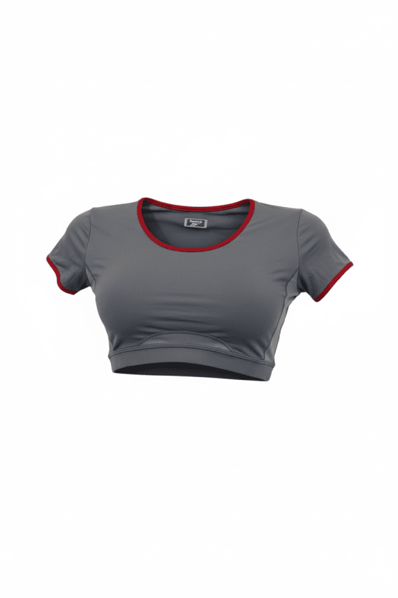 REEBOK ΑΘΛΗΤΙΚΟ ΚΟΝΤΟΜAΝΙΚΟ ΜΠΟΥΣΤΑΚΙ CROP TOP ΜΕ ΔΙΧΤΥ ΓΚΡΙ ΓΥΝΑΙΚΕΙΟ L