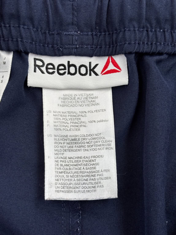 REEBOK ATHLETIC SHORTS SPORTSWEAR NAVY MENS PRE OWNED M