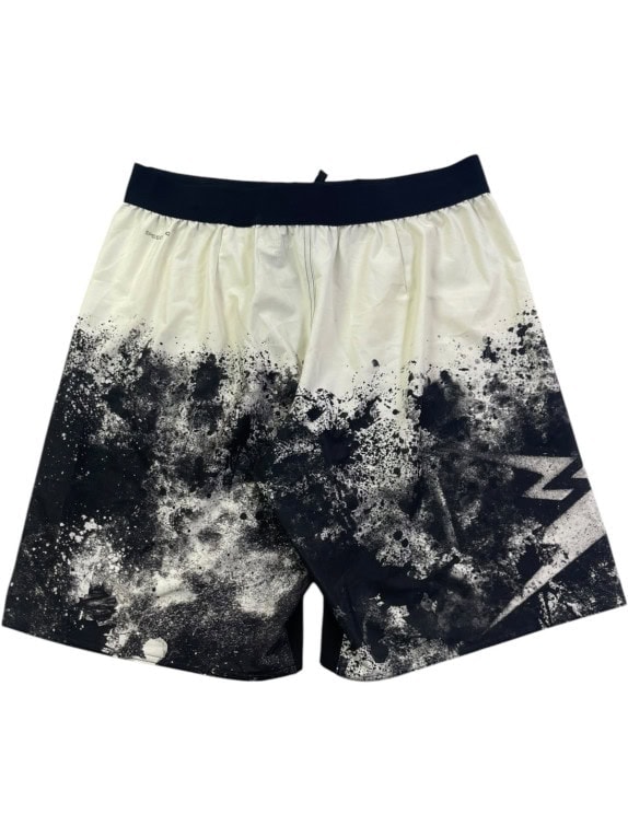 REEBOK BERMUDA SHORTS GRAPHIC MONOCHROME MEN PRE OWNED M