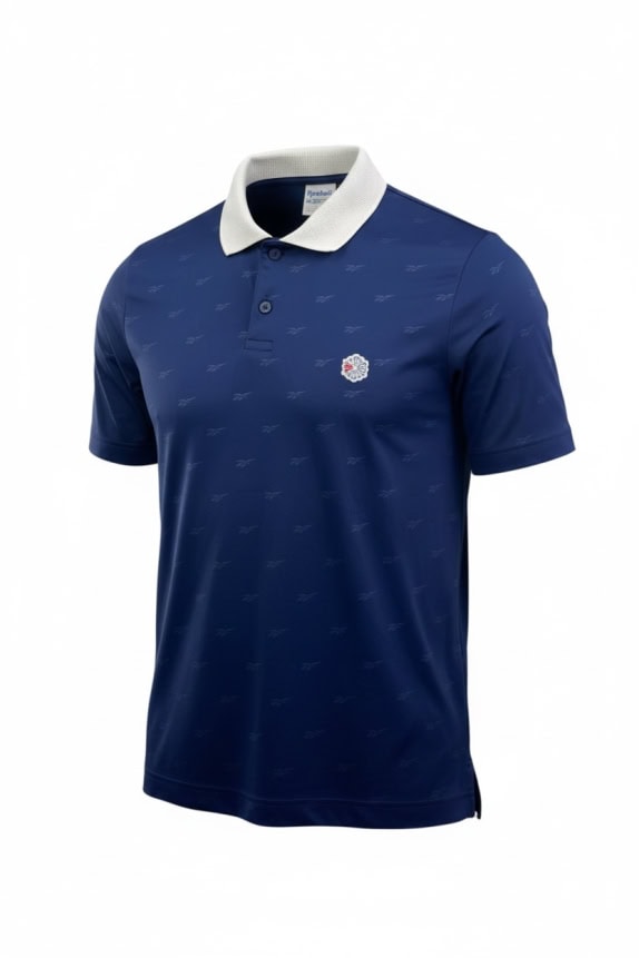 Reebok Classic Polo Shirt Blue With White Collar Men’s M
