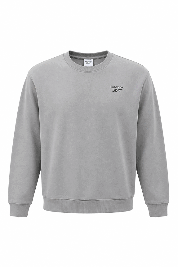 REEBOK CREWNECK MINIMAL GREY MEN PRE OWNED L
