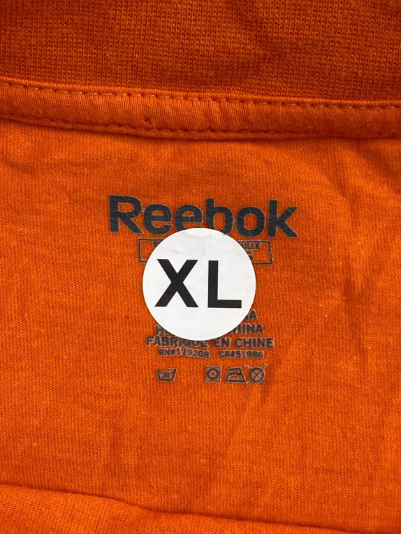 REEBOK Denver Broncos NFL Long Sleeve T-Shirt Logo Orange UNISEX XL