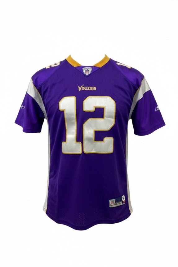 REEBOK FOOTBALL JERSEY SPORTY PURPLE MEN PRE OWNED M