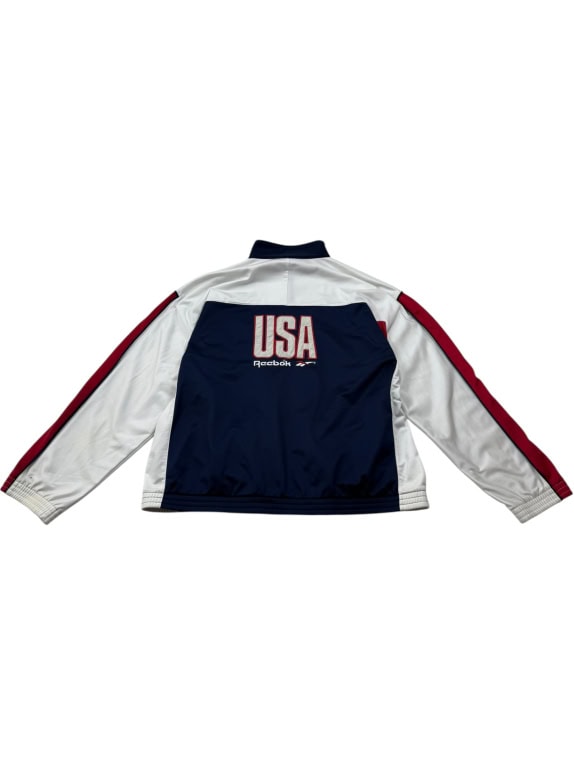 REEBOK TUTA COMPLETA VINTAGE USA LOGO BLU/BIANCO UNISEX L/XL