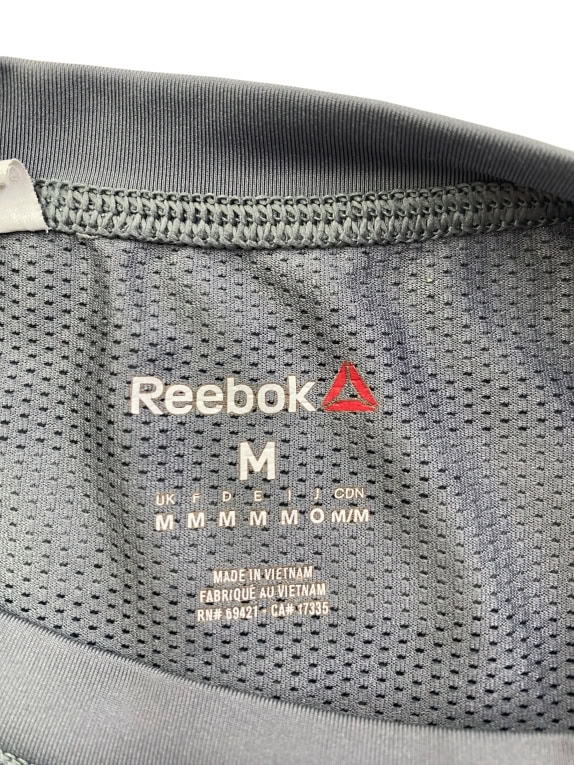 Reebok Γκρι Μακρυμάνικο Αθλητικό Compression Μπλουζάκι Ανδρικό M