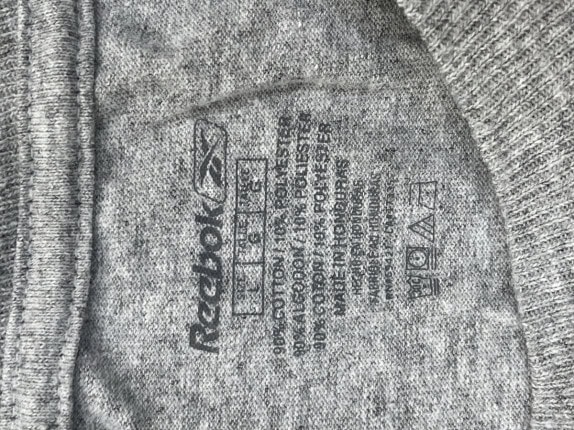 REEBOK GRAPHIC TEE SPORTSWEAR GREY MEN PRE OWNED L