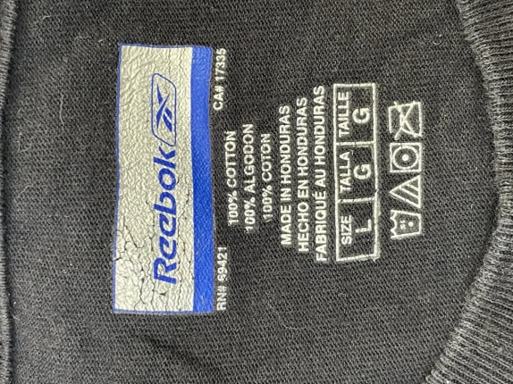 REEBOK GRAPHIC TEE SPORTSWEAR BLACK MEN PRE OWNED M
