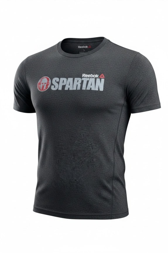 REEBOK T SHIRT GRAPHIC SPORTY CHARCOAL UOMO PRE OWNED L