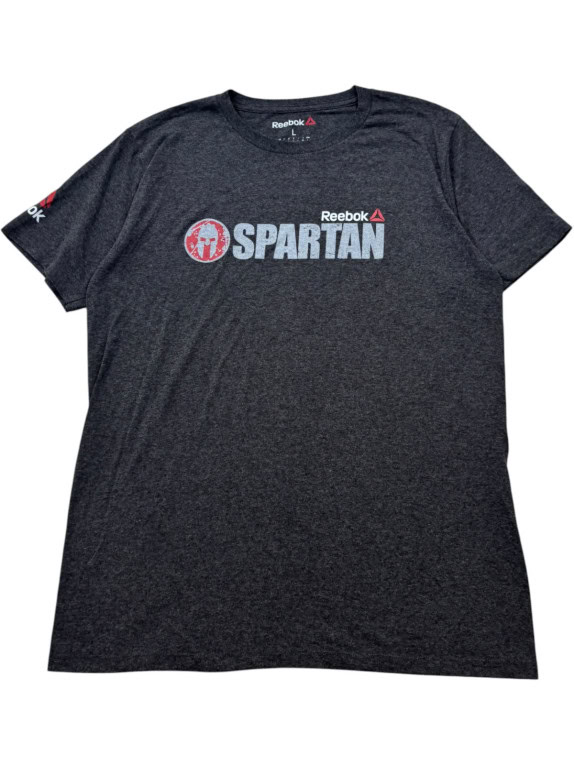 REEBOK T SHIRT GRAPHIC SPORTY CHARCOAL UOMO PRE OWNED L
