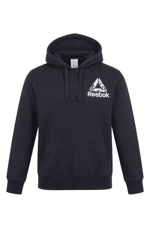 REEBOK FELPA CON CAPPUCCIO STREETWEAR NERO UOMO PRE OWNED M