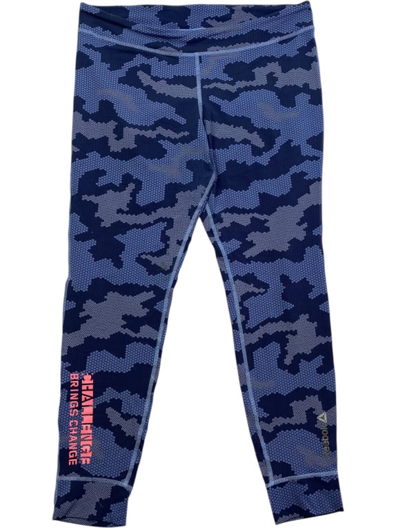 REEBOK Κολάν Αθλητικό Camo Print Μπλε Performance Γυναικείο L