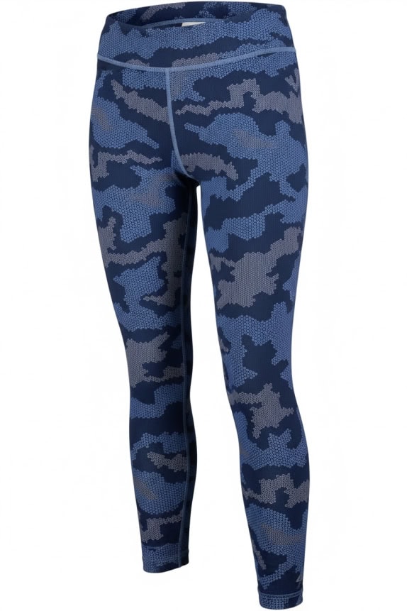 REEBOK Κολάν Αθλητικό Camo Print Μπλε Performance Γυναικείο L