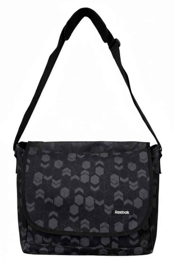 REEBOK MESSENGER BAG MINIMAL CHARCOAL UNISEX PRE OWNED