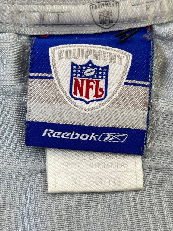 REEBOK NFL FOOTBALL JERSEY SPORTSWEAR SILVER GREY MEN PRE OWNED XL