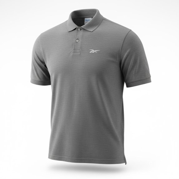 Reebok Polo Μπλούζα Classic Logo Γκρι Ανδρική XL
