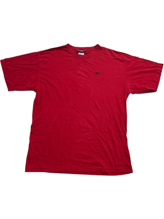 REEBOK T-SHIRT 00s CON LOGO RICAMATO ROSSO UNISEX L