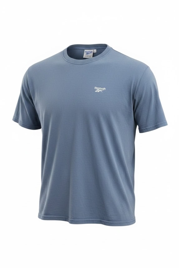 REEBOK 90s T-shirt Embroidered Logo Blue Unisex 2XL