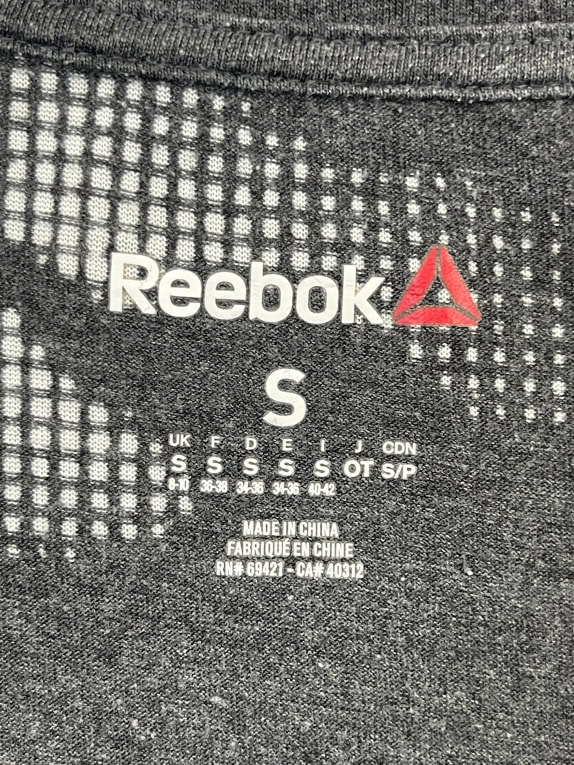 Reebok T-Shirt Big Logo Γκρι Γυναικείο S