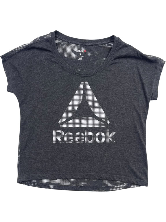 Reebok T-Shirt Big Logo Γκρι Γυναικείο S