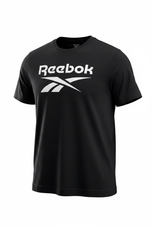 REEBOK T-SHIRT BIG LOGO NERO UNISEX L
