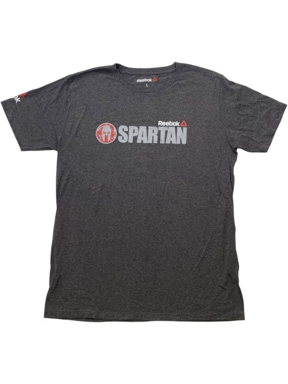 REEBOK T SHIRT GRAPHIC ATHLETIC CHARCOAL ΑΝΤΡΙΚΟ PRE OWNED L