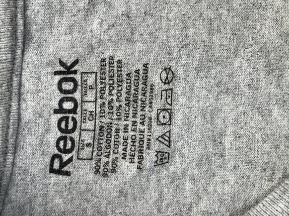 REEBOK T SHIRT GRAPHIC GREY MEN PRE OWNED S