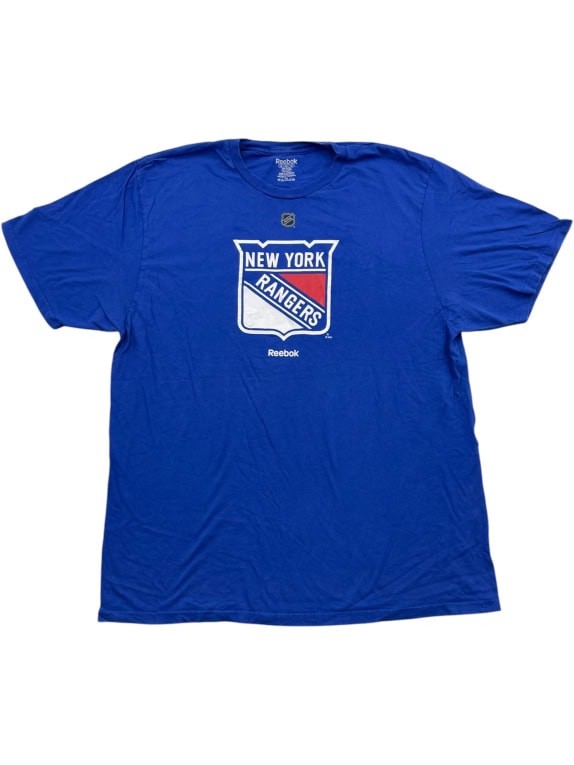 Reebok T-Shirt New York Rangers Big Logo Μπλε Unisex XL