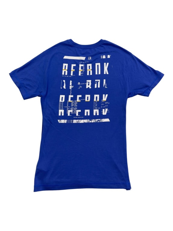 REEBOK T-SHIRT VINTAGE LOGO BLUE MALE M