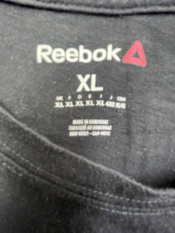 REEBOK T-SHIRT VINTAGE CON LOGO UFC NERA DA UOMO XL