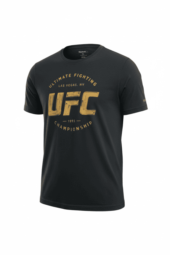 REEBOK T-SHIRT VINTAGE CON LOGO UFC NERA DA UOMO XL